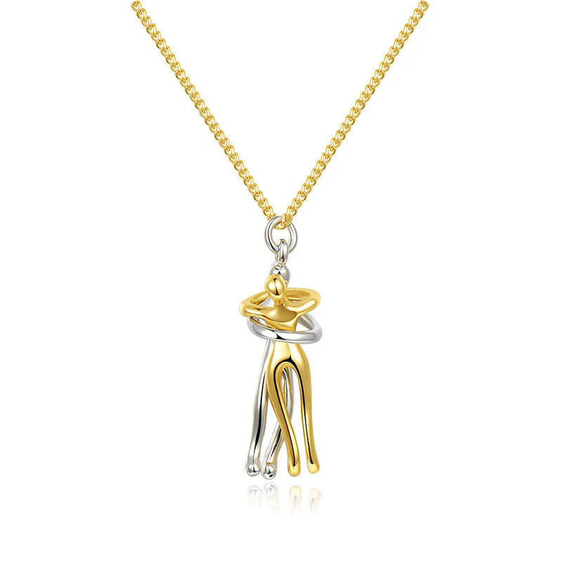 Hug Necklace Symbol Of Love Connection Affection Jewelry Gift