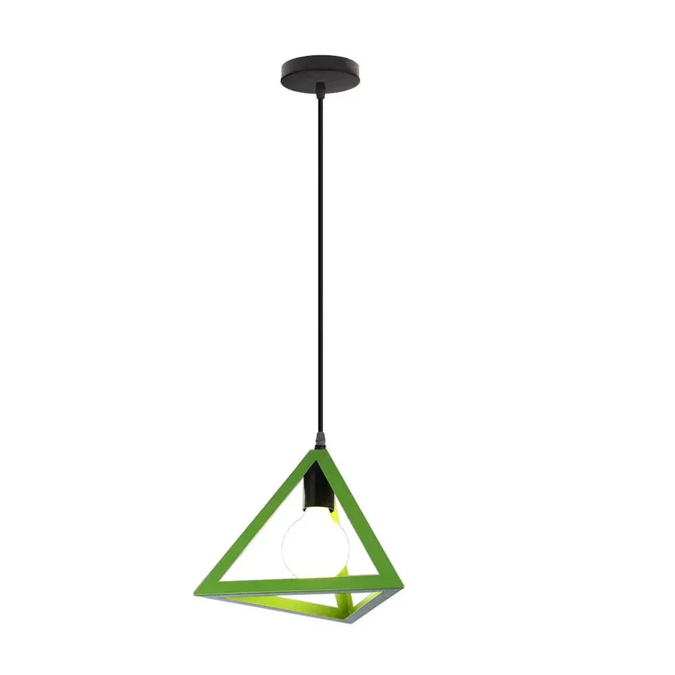 Industrial Triangle Pendant Light Minimalist Hanging Ceiling Lamp