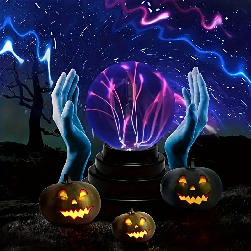 Interactive Plasma Ball LED Lamp USB Touch & Sound Reactive Decorative Light