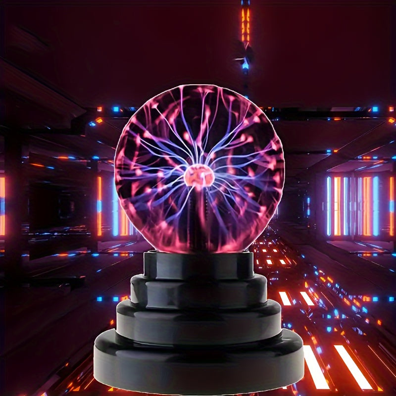 Interactive Plasma Ball LED Lamp USB Touch & Sound Reactive Decorative Light