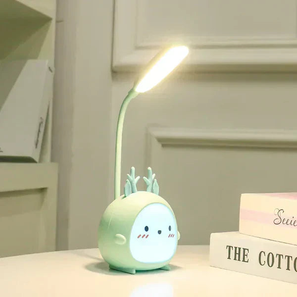 Kids Reading Lamp Cartoon Design USB Rechargeable Eye Care Desk Light