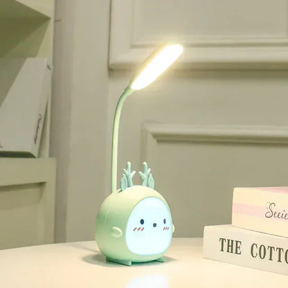 Kids Reading Lamp Cartoon Design USB Rechargeable Eye Care Desk Light