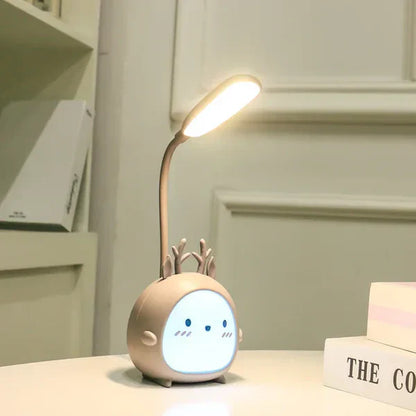 Kids Reading Lamp Cartoon Design USB Rechargeable Eye Care Desk Light