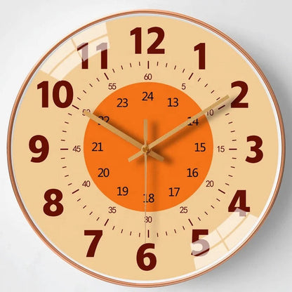 Kids Wall Clock with Large Numbers Fun Learning Room Decor
