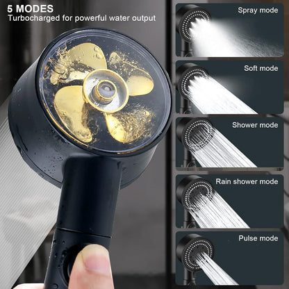 LCD Shower Head with Temperature Display High Pressure Adjustable Spray Modes