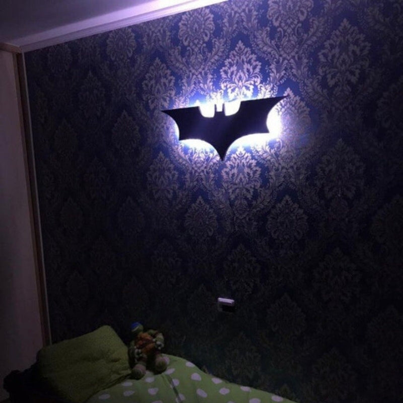 LED Batman Wall Light RGB Remote Control Color Changing Bedroom Lighting