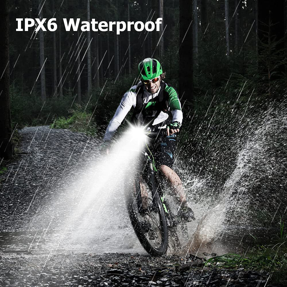 LED Bicycle Light Power Bank USB C Rechargeable 6000 Lumen