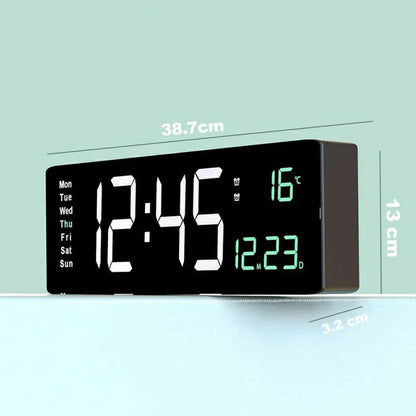 LED Digital Clock with Remote Control Large Display Temperature Date