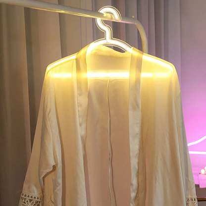 LED Lighted Clothes Hanger USB Rechargeable Closet Hanger Wardrobe Organizer Illumination