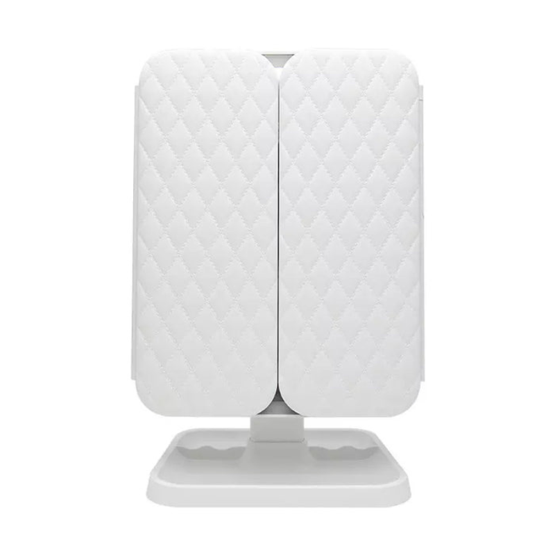 LED Makeup Mirror with Magnification Adjustable Light Storage Organizer