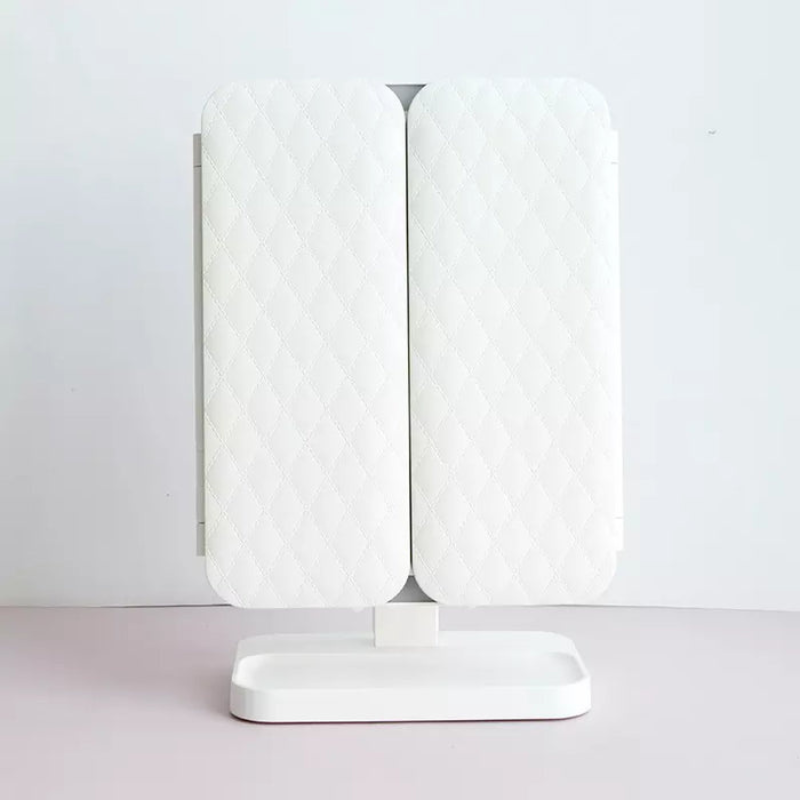 LED Makeup Mirror with Magnification Adjustable Light Storage Organizer
