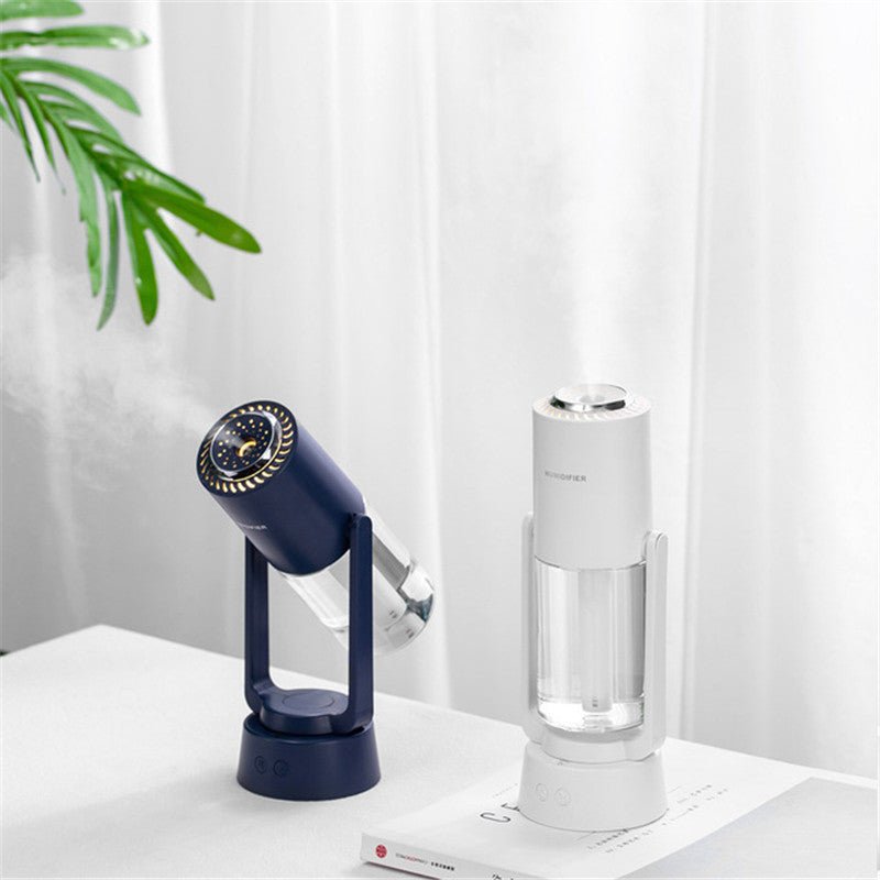 LED Mist Lamp Humidifier Modern Cylindrical Night Light with Built In Air Humidifier Function
