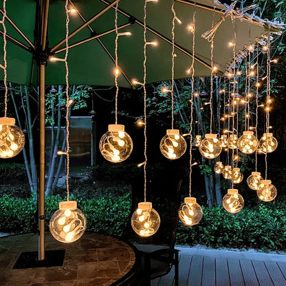 LED Outdoor Garden String Lights Waterproof Ambient Lighting for Garden Patio and Balcony