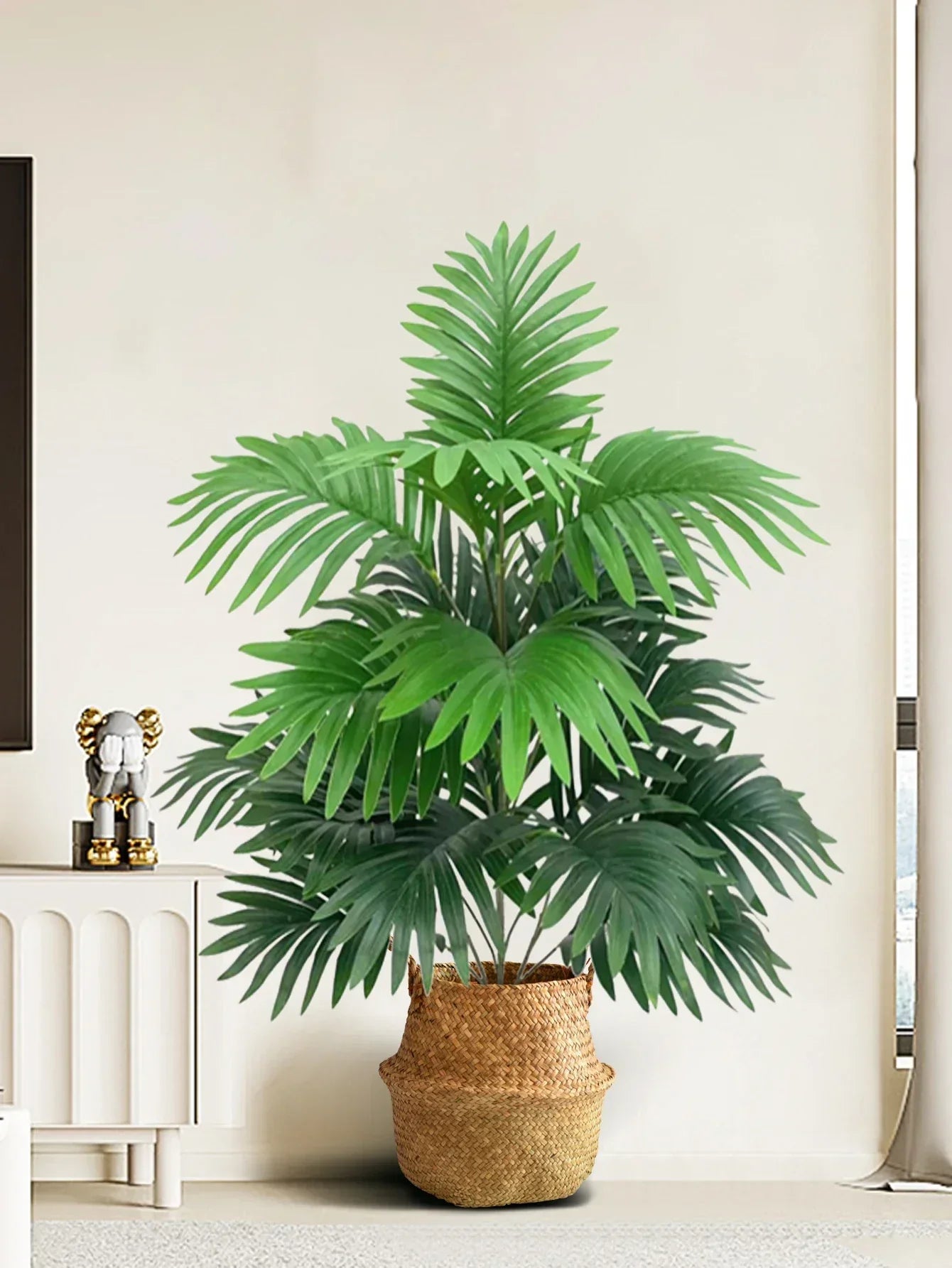 Large Artificial Tropical Leaf Plant with Lush Green Foliage