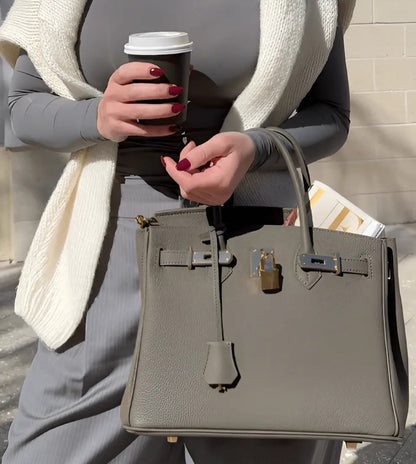 Large Elegant Handbag Women's PU Leather Spacious Shoulder Bag
