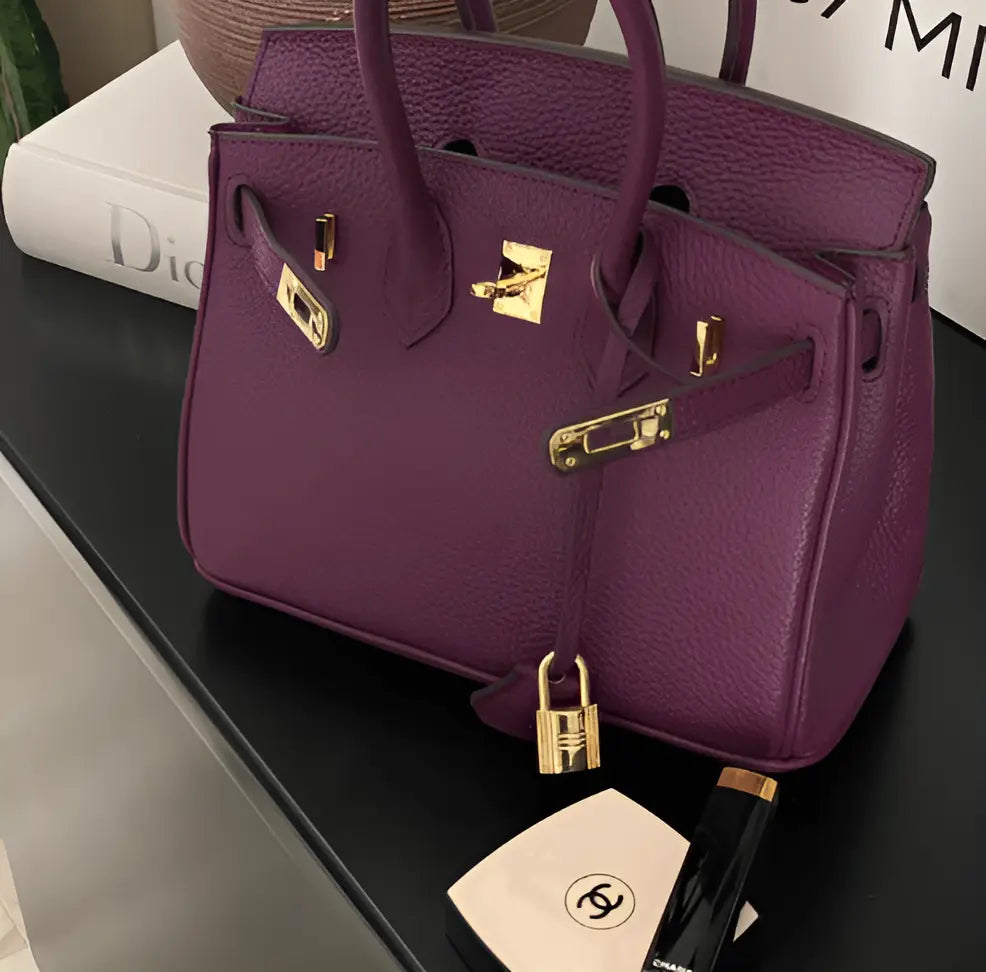 Large Elegant Handbag Women's PU Leather Spacious Shoulder Bag