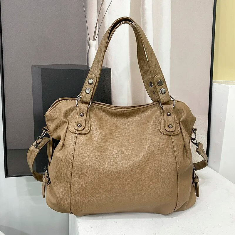 Large Tote Shoulder Bag for Women Stylish Everyday Handbag with Organized Compartments