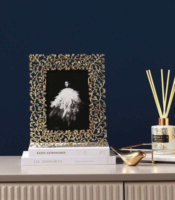 Leaf Design Photo Frame Decorative Table Picture Frame Home Office Desk Frame
