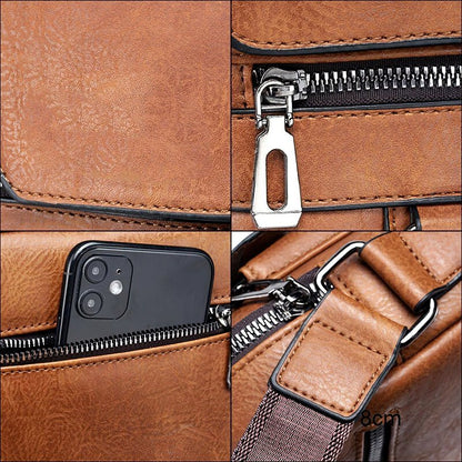 Leather Crossbody Shoulder Bag for Women Stylish Everyday Handbag with Spacious Compartments and Adjustable Strap