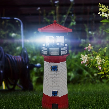 Lighthouse Garden Lantern Outdoor Decorative Light Warm LED Patio Balcony Garden Lamp
