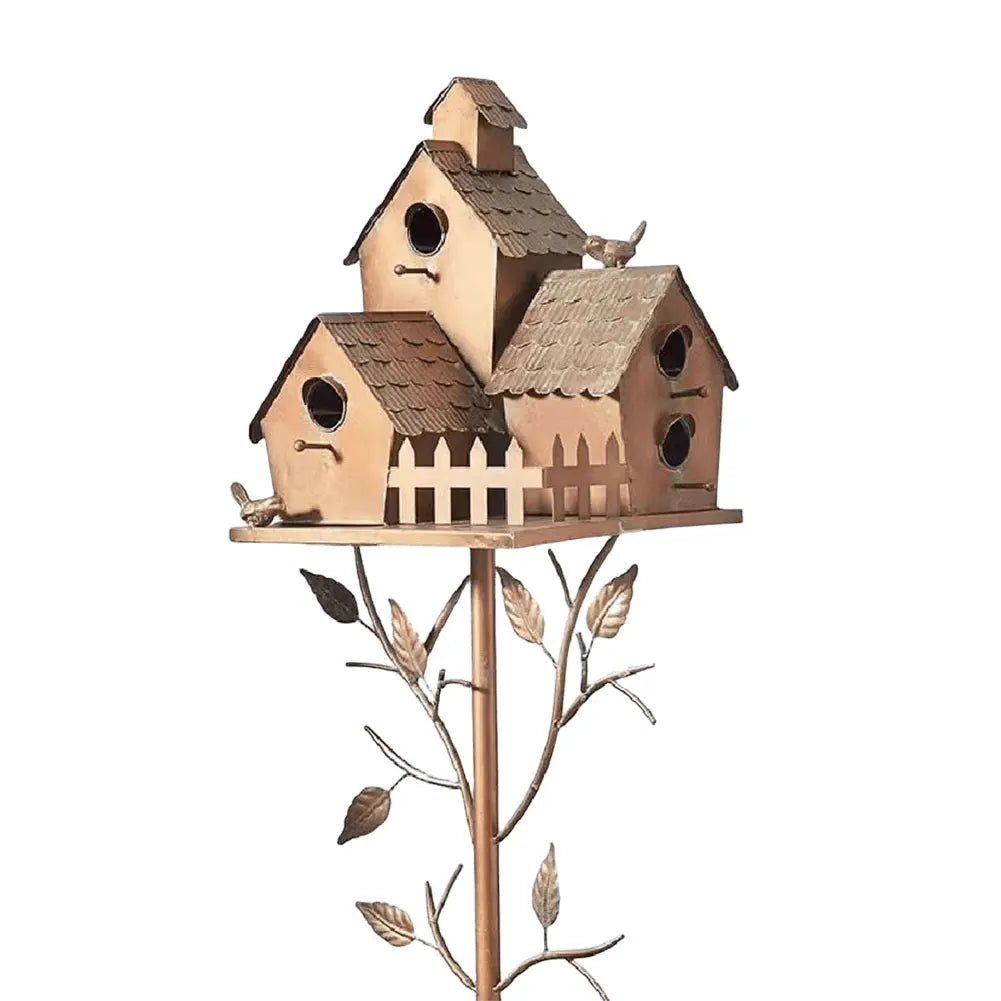 Luxury Bird House with Pole for Elegant Garden Decoration