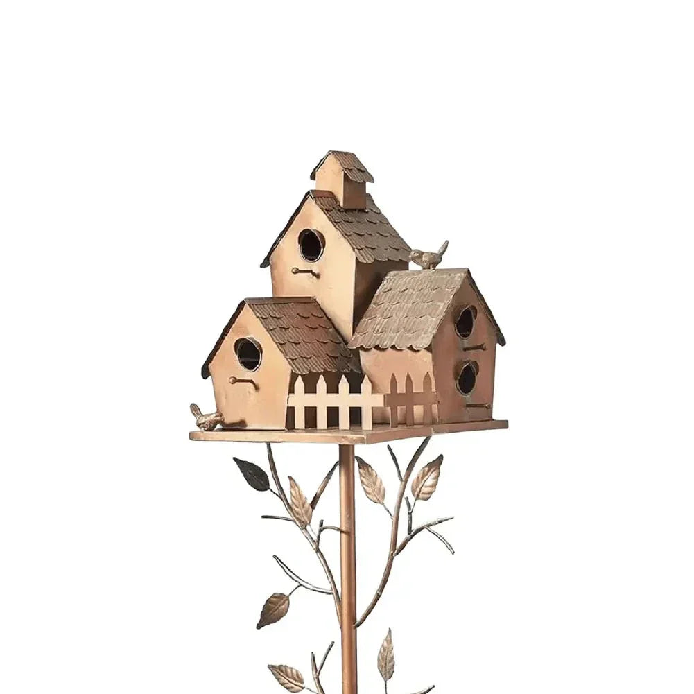 Luxury Bird House with Pole for Elegant Garden Decoration