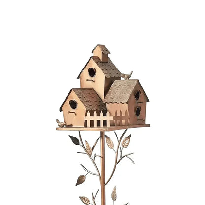Luxury Bird House with Pole for Elegant Garden Decoration