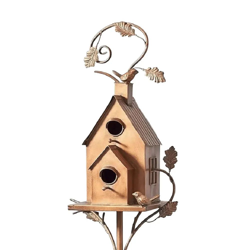 Luxury Bird House with Pole for Elegant Garden Decoration