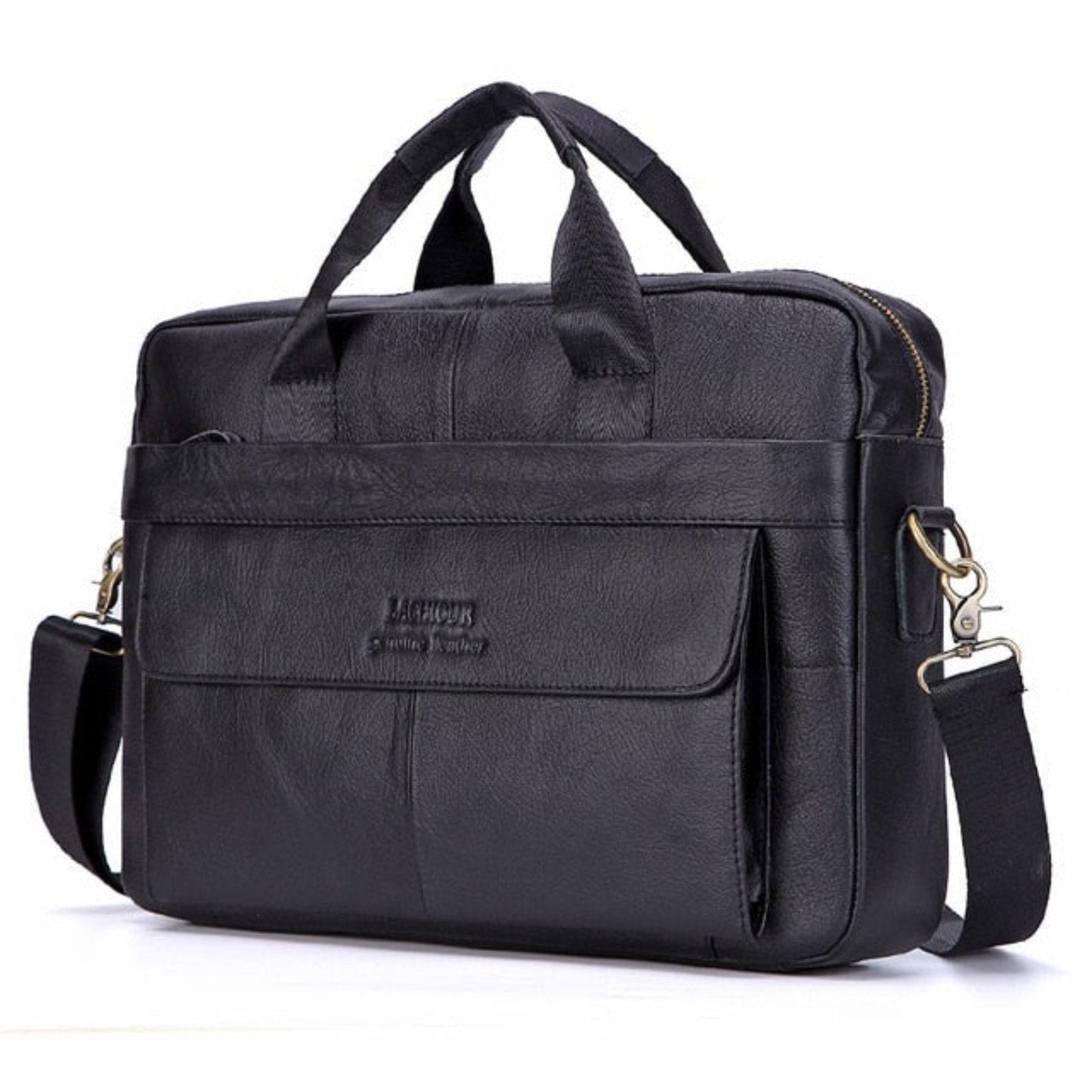 Luxury Leather Laptop Bag Stylish Business Briefcase for 15 Inch Laptops