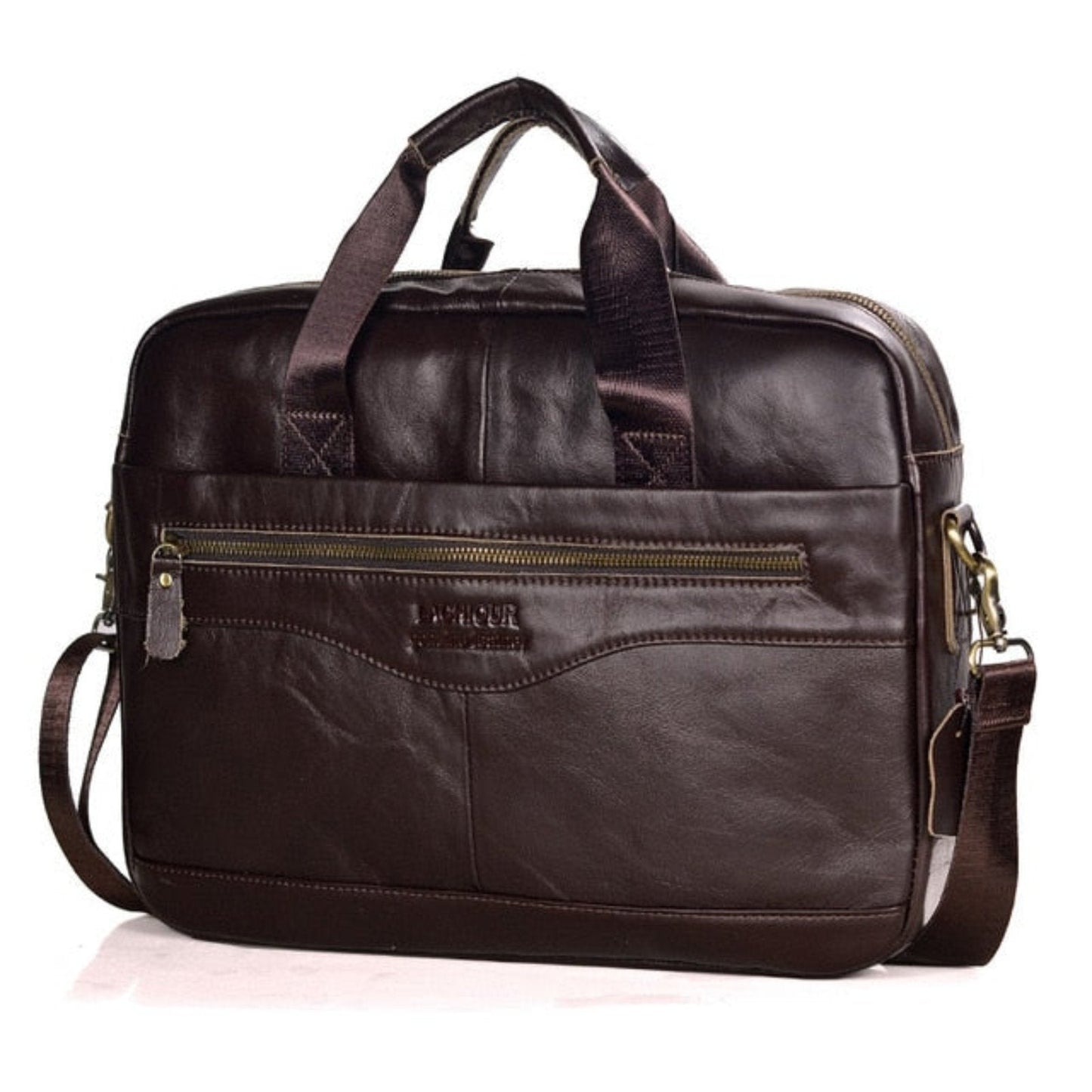Luxury Leather Laptop Bag Stylish Business Briefcase for 15 Inch Laptops