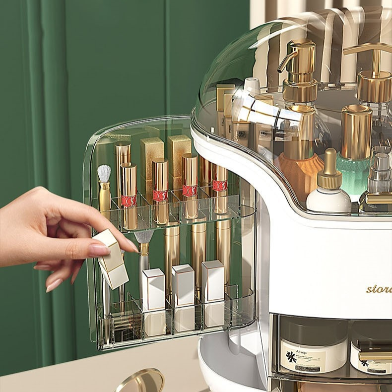 Luxury Makeup Organizer Display Shelf for Cosmetics and Accessories