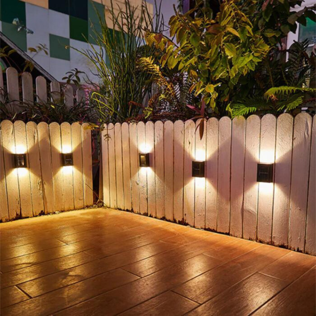 Luxury Solar Outdoor Wall Lights Waterproof LED Garden and Driveway Lighting