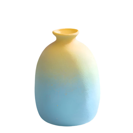 Macaron Pastel Colored Curved Sculptural Art Vase Decorative Modern Home Accent