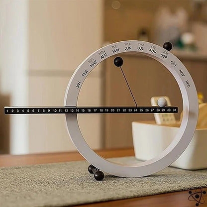 Magnetic Perpetual Calendar Silent Quartz Desk Clock Modern Decorative Calendar