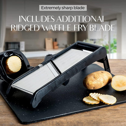 Mandoline Vegetable Slicer with Cut Resistant Gloves Stainless Steel Adjustable Food Cutter