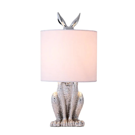 Masked Rabbit Table Lamp Elegant Resin Animal Lamp Ambient Lighting Decor