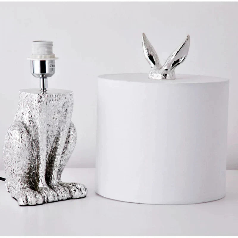 Masked Rabbit Table Lamp Elegant Resin Animal Lamp Ambient Lighting Decor