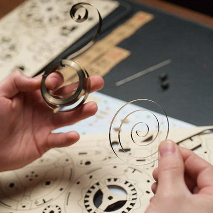 Mechanical Tourbillon Timer Sphere Gear Model DIY Mechanical Clock Kit