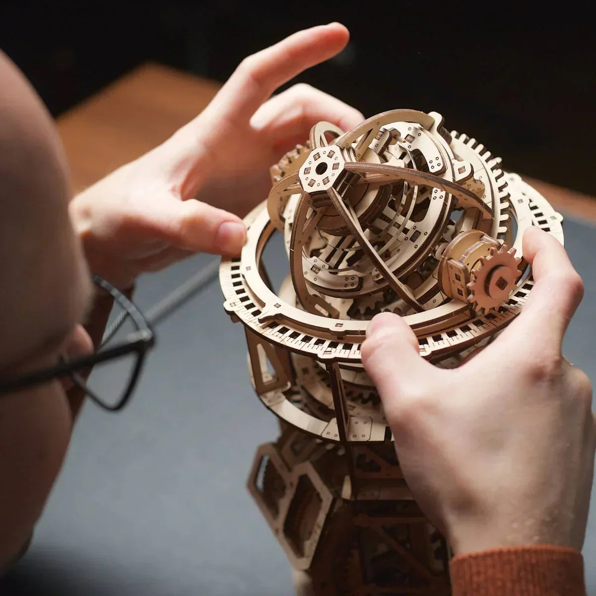 Mechanical Tourbillon Timer Sphere Gear Model DIY Mechanical Clock Kit