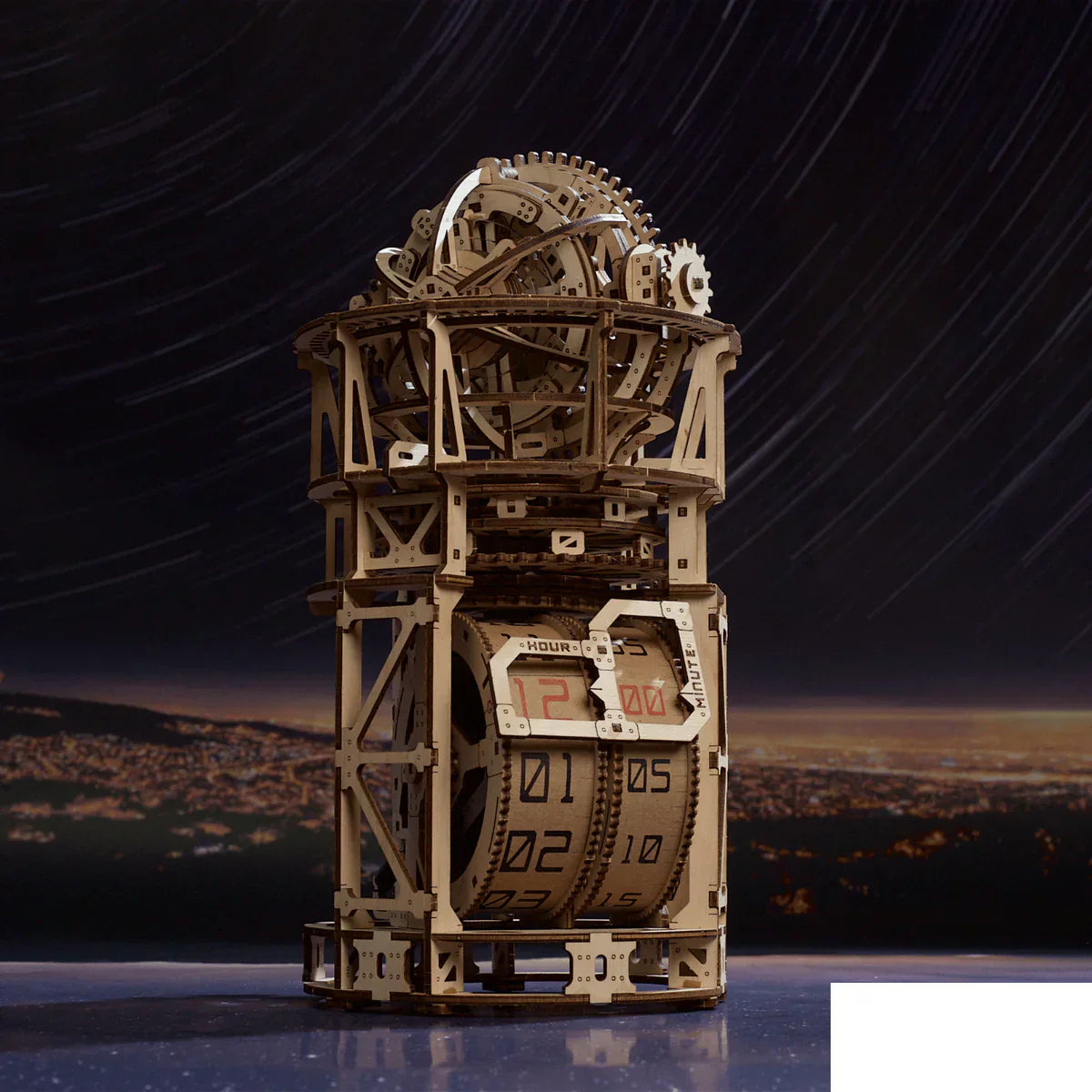 Mechanical Tourbillon Timer Sphere Gear Model DIY Mechanical Clock Kit