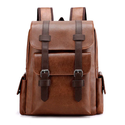 Men’s Premium Leather Laptop Backpack – Spacious, Durable and Stylish for Work & Travel