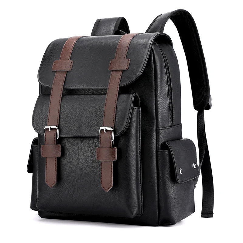 Men’s Premium Leather Laptop Backpack – Spacious, Durable and Stylish for Work & Travel