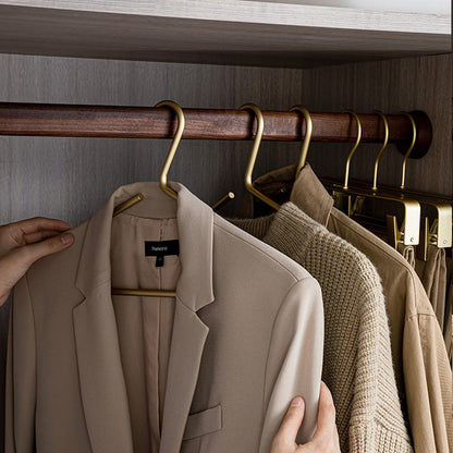 Metal Clothes Hanger Set Luxury Slim Non Slip Wardrobe Organizer Five Pack