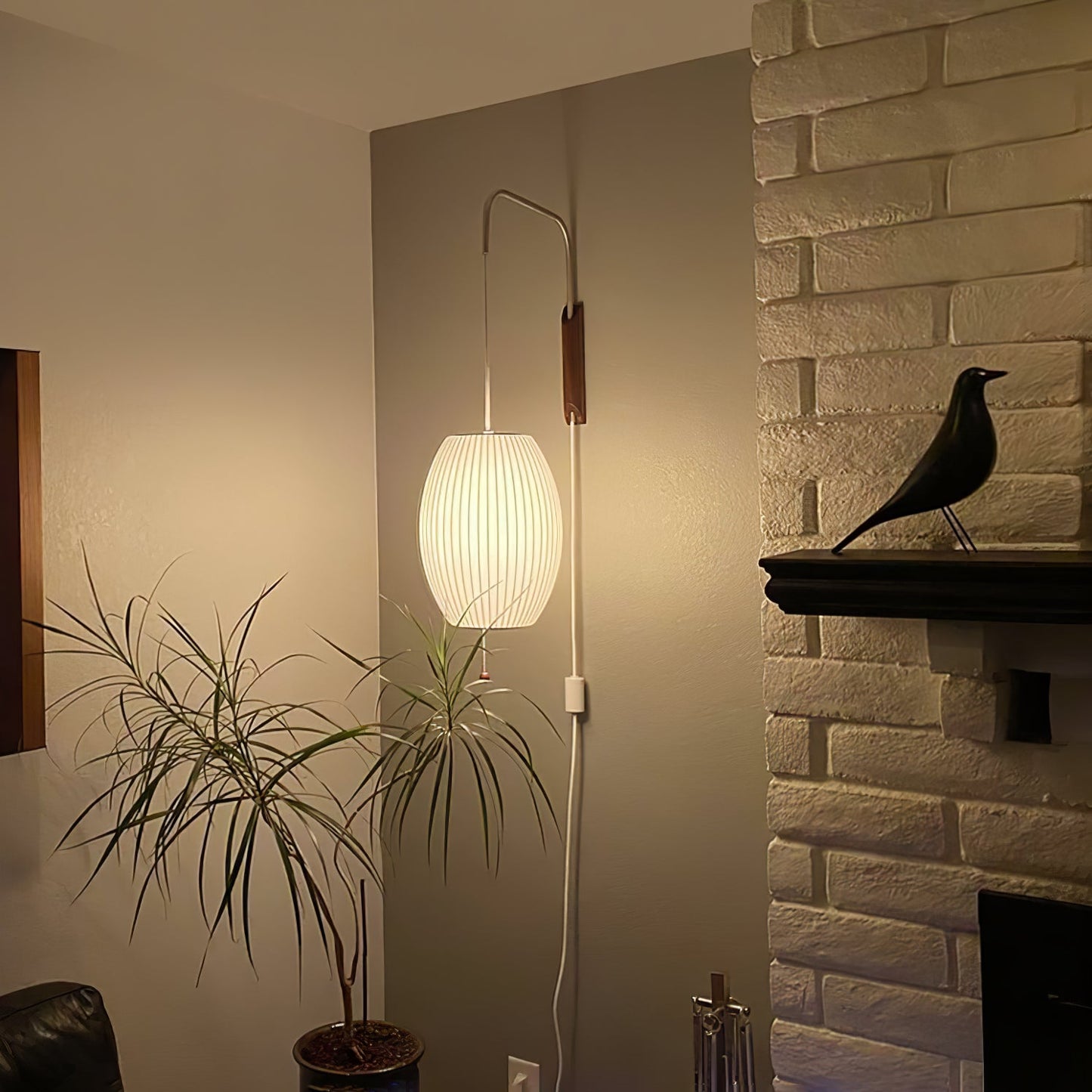 Mid-Century Modern Wall Lamp with Soft Diffused Light for Bedroom & Living Room