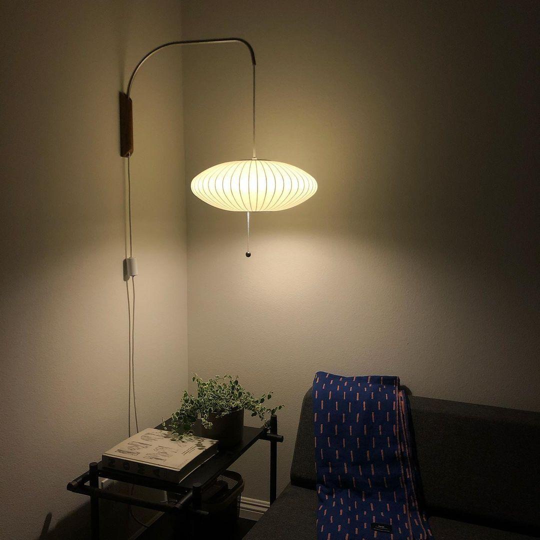 Mid-Century Modern Wall Lamp with Soft Diffused Light for Bedroom & Living Room