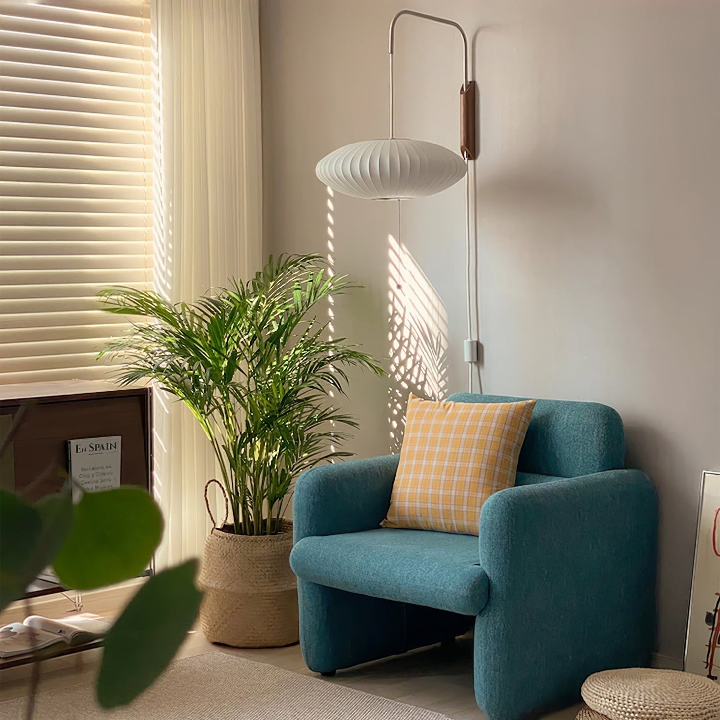 Mid-Century Modern Wall Lamp with Soft Diffused Light for Bedroom & Living Room