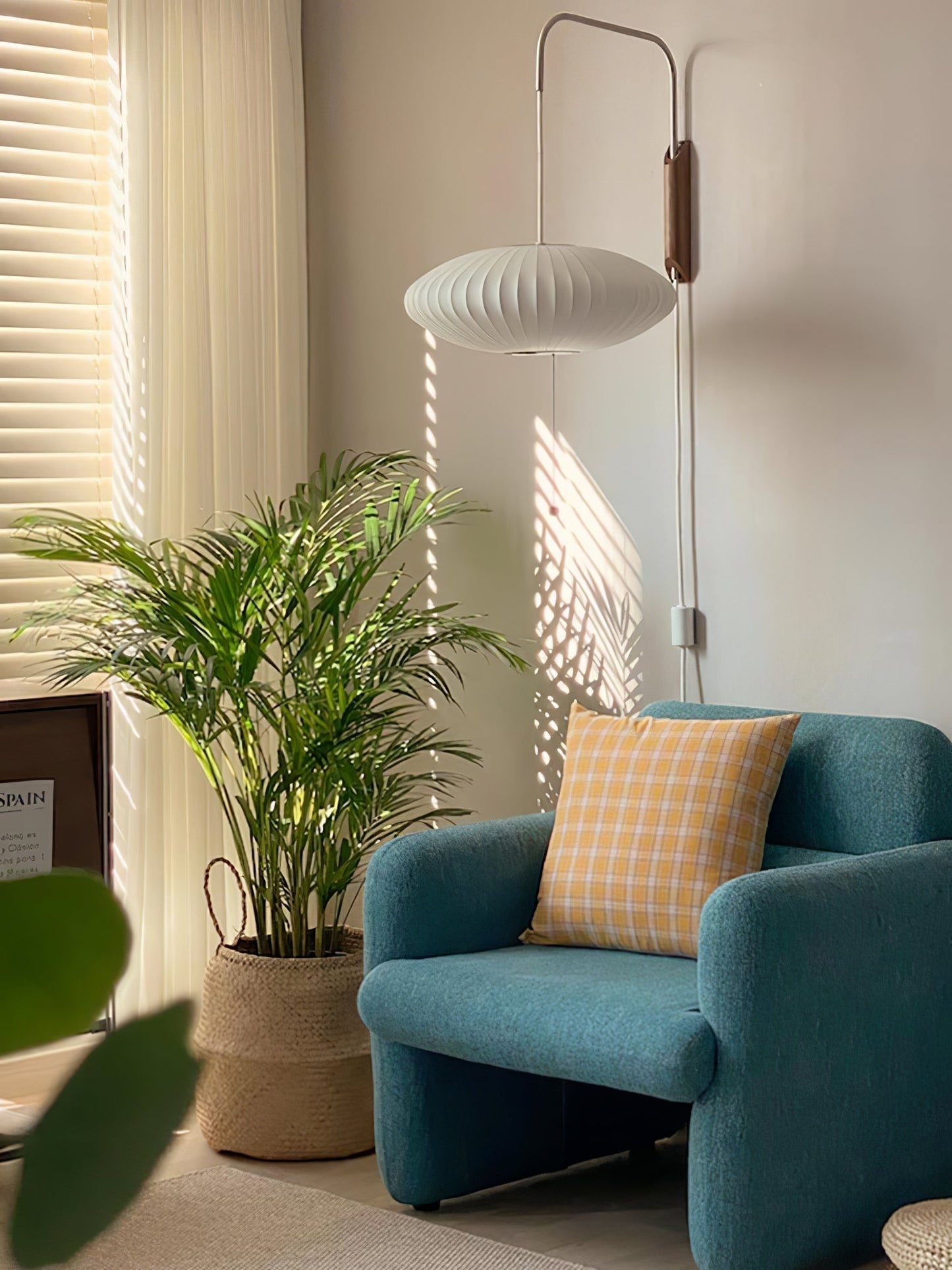 Mid-Century Modern Wall Lamp with Soft Diffused Light for Bedroom & Living Room