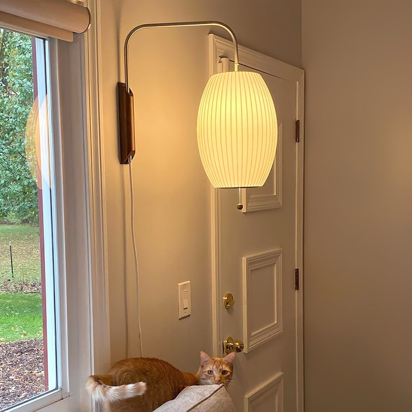 Mid-Century Modern Wall Lamp with Soft Diffused Light for Bedroom & Living Room