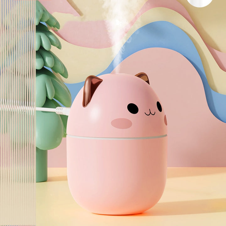 Mini Air Humidifier with Night Light Portable USB Humidifier Cool Mist Diffuser Quiet Bedroom Desk Humidifier