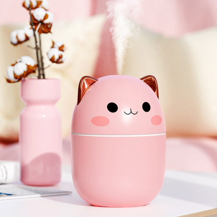 Mini Air Humidifier with Night Light Portable USB Humidifier Cool Mist Diffuser Quiet Bedroom Desk Humidifier